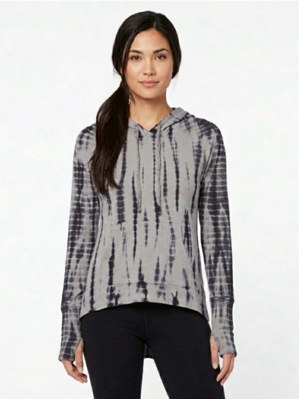 NWT Balance Collection Cotton Hooded Long Sleeve Top Sz L Activewear Outdoor